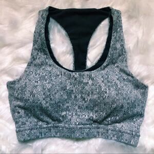 GYMSHARK FLEUR TEXTURE SPORTS BRA-CHARCOAL MARL-DISCONTINUED LIKE NEW!